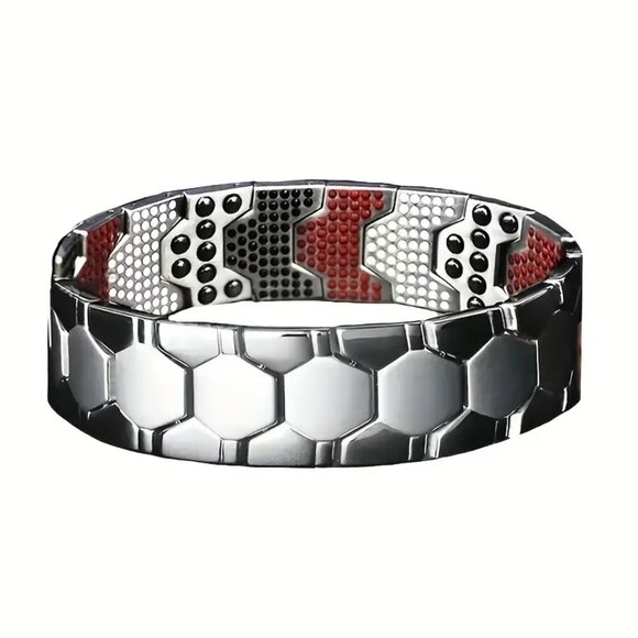 Titanium Magnetic Ion Therapy Lymphatic Health Chain Link Bracelet Weight Loss - Picture 5 of 12